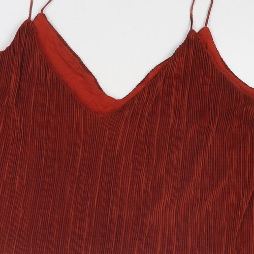 Urban Outfitters Womens Red Polyester Camisole Tank Size M V-Neck - Plisse