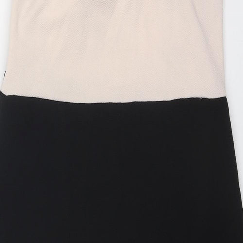 Select Womens Black Colourblock Polyester Bodycon Size 16 V-Neck Pullover