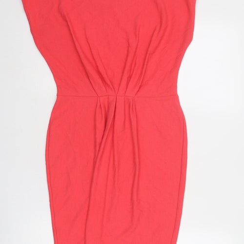 NEXT Womens Pink Viscose A-Line Size 10 Round Neck Pullover