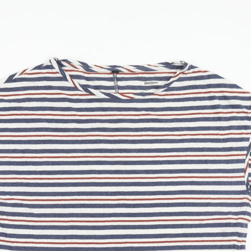 Finisterre Womens Multicoloured Striped Cotton Basic T-Shirt Size 12 Boat Neck