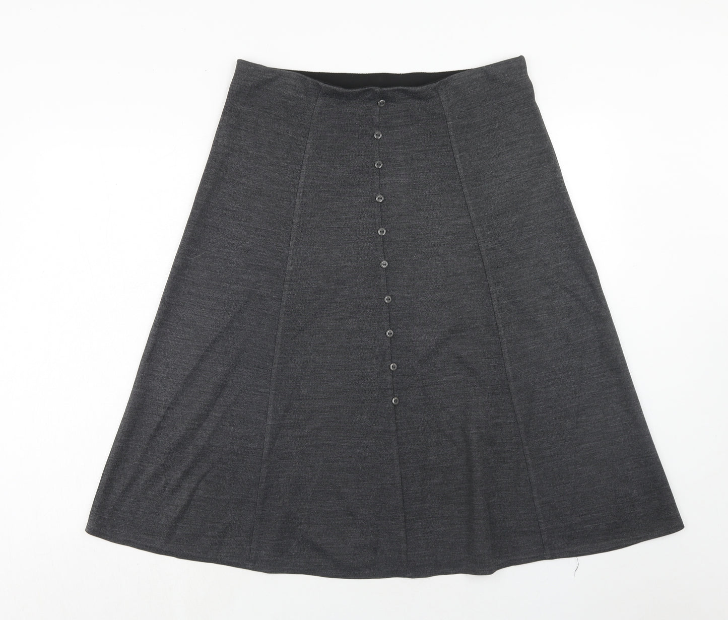 BHS Womens Grey Acrylic Swing Skirt Size 16
