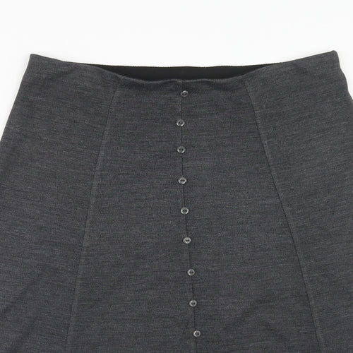 BHS Womens Grey Acrylic Swing Skirt Size 16