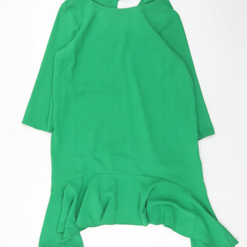 River Island Womens Green Polyester A-Line Size 16 Round Neck Tie