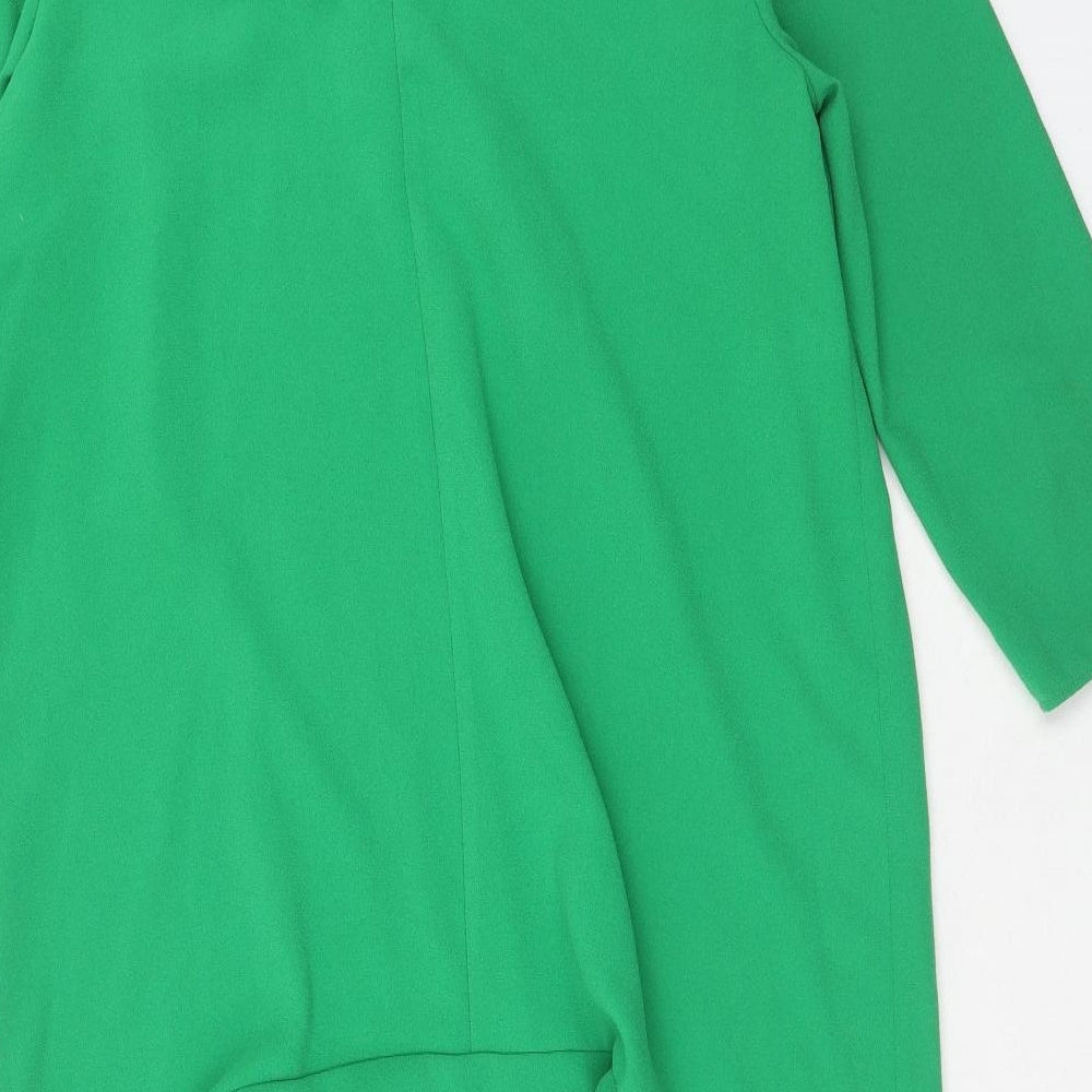 River Island Womens Green Polyester A-Line Size 16 Round Neck Tie
