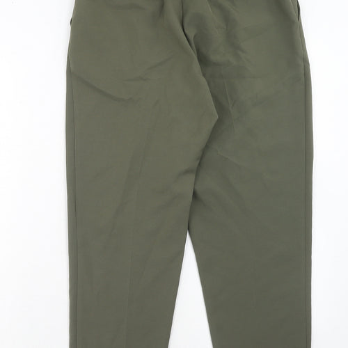 New Look Womens Green Polyester Carrot Trousers Size 10 Regular Hook & Eye