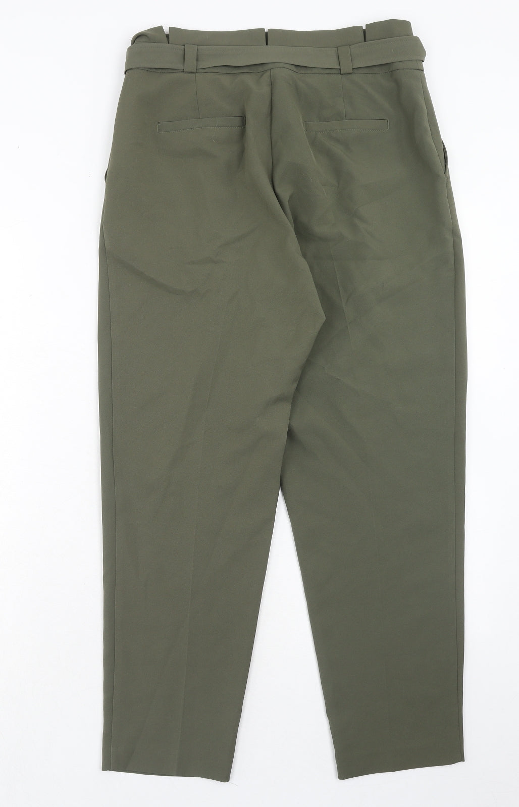 New Look Womens Green Polyester Carrot Trousers Size 10 Regular Hook & Eye