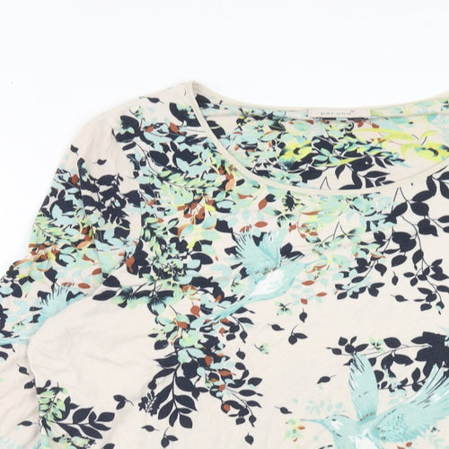 Marks and Spencer Womens Multicoloured Geometric Viscose Basic Blouse Size 20 Round Neck