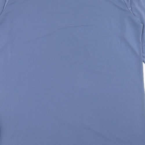 H&M Womens Blue Polyester A-Line Size L Round Neck Pullover