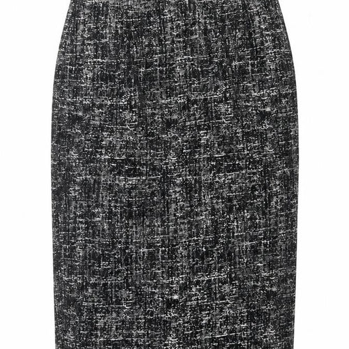 Marks and Spencer Womens Black Geometric Polyester Straight & Pencil Skirt Size 8 Zip