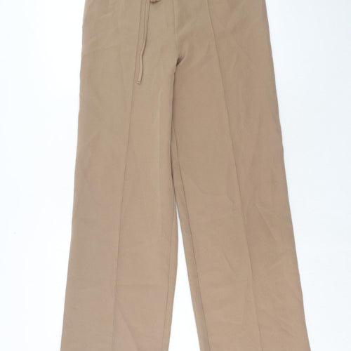 ASOS Womens Beige Polyester Trousers Size 8 Regular Drawstring