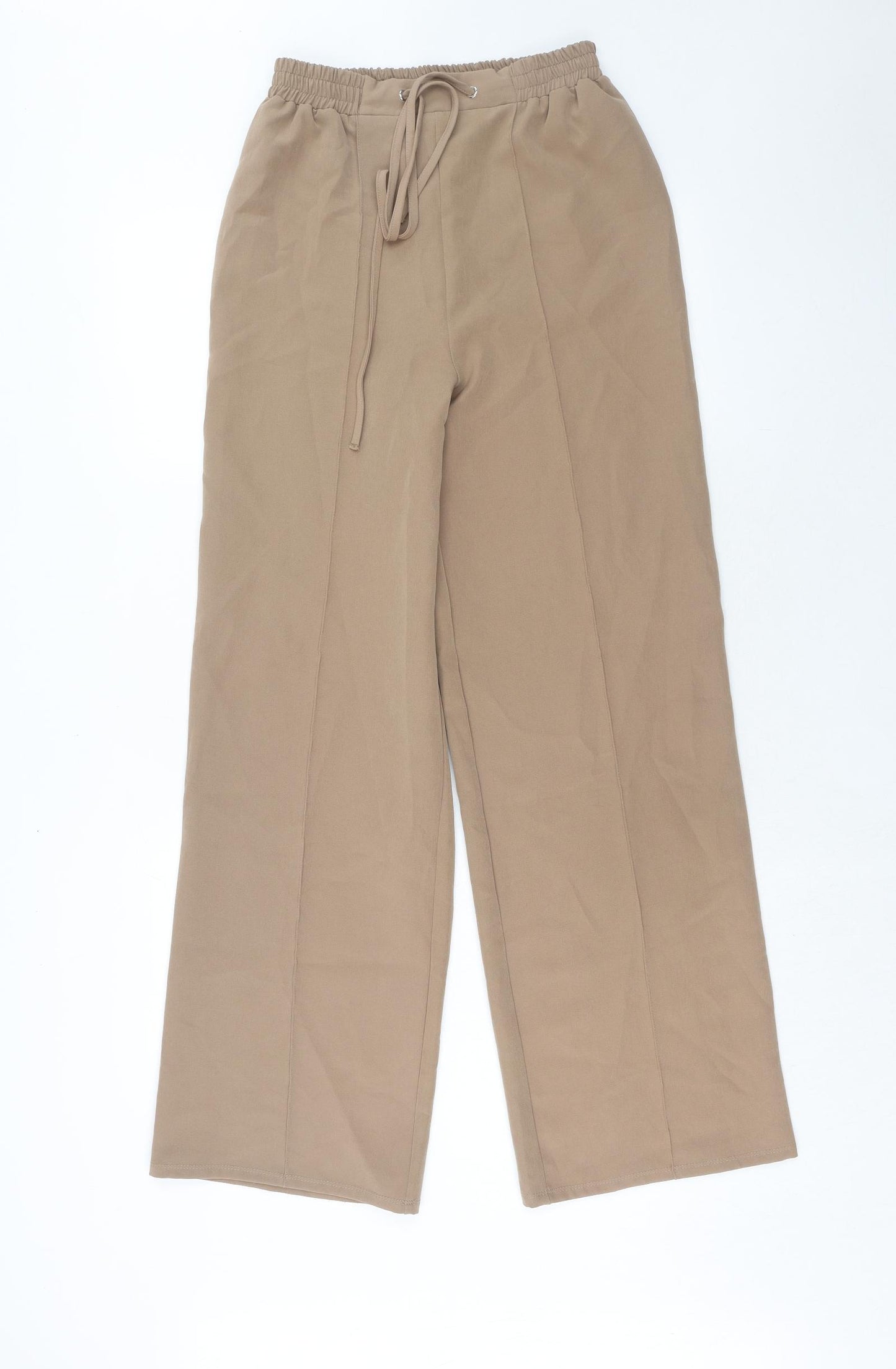 ASOS Womens Beige Polyester Trousers Size 8 Regular Drawstring