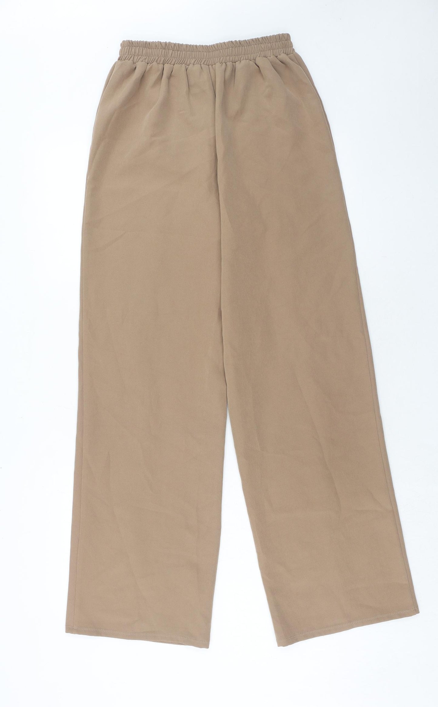 ASOS Womens Beige Polyester Trousers Size 8 Regular Drawstring