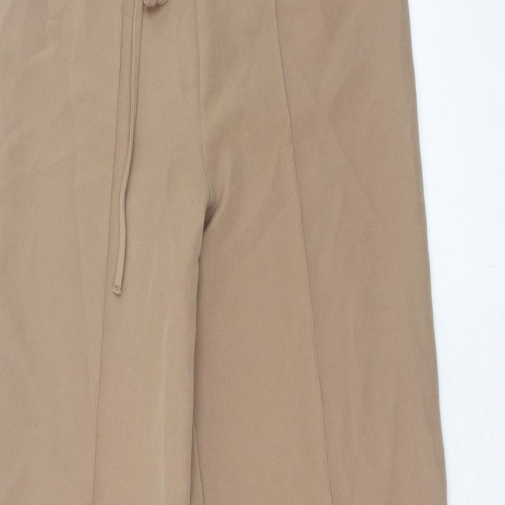 ASOS Womens Beige Polyester Trousers Size 8 Regular Drawstring