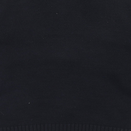 Marks and Spencer Mens Blue Collared Acrylic Full Zip Jumper Size L Long Sleeve