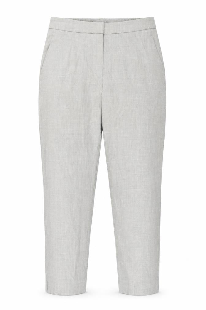 H&M Womens Grey Polyester Trousers Size 14 Regular Hook & Eye