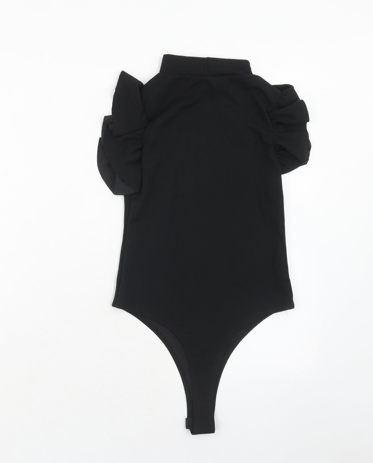 I SAW IT FIRST Womens Black Polyester Bodysuit One-Piece Size 6 Snap