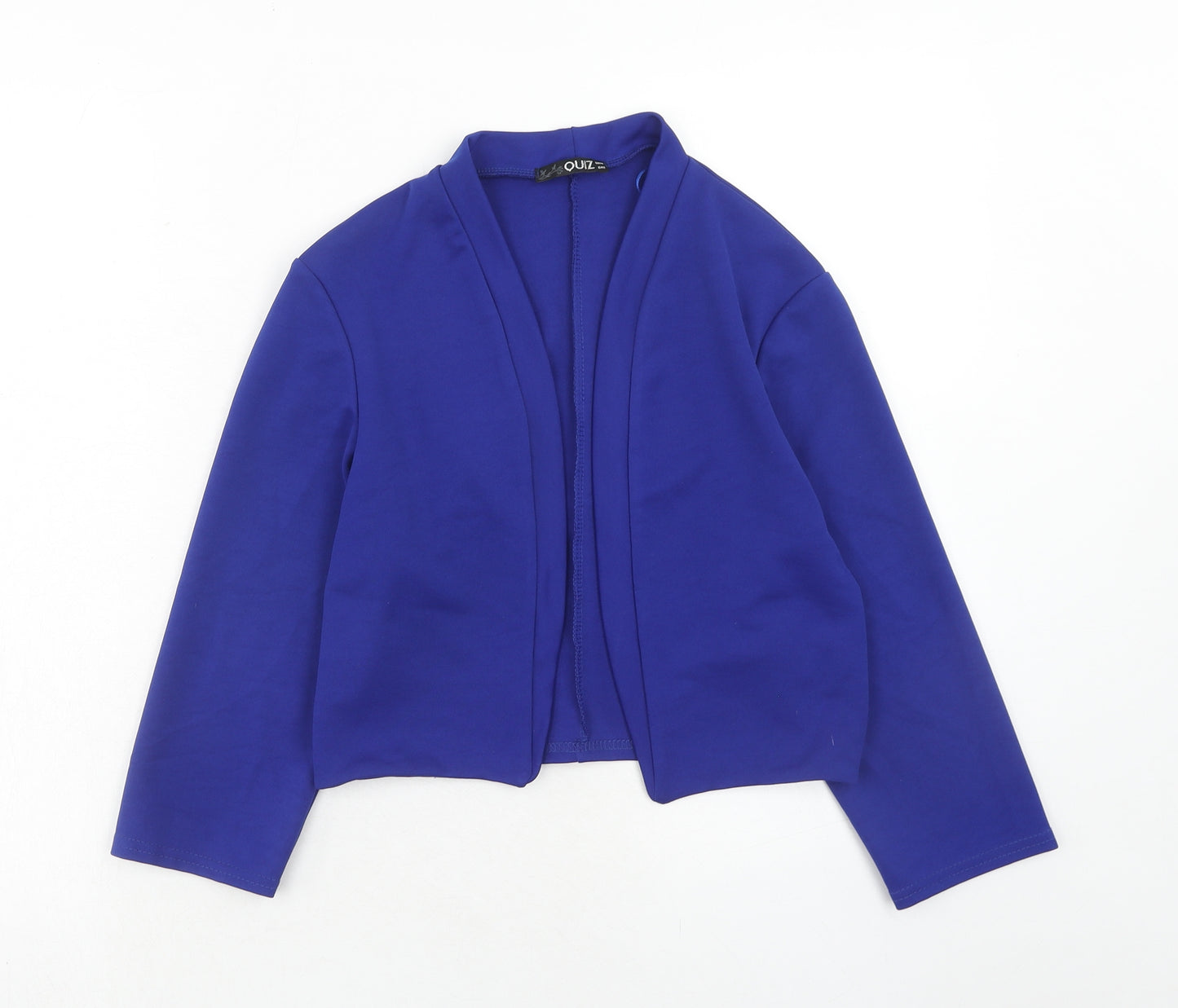 Quiz Womens Blue Jacket Blazer Size 10 Snap