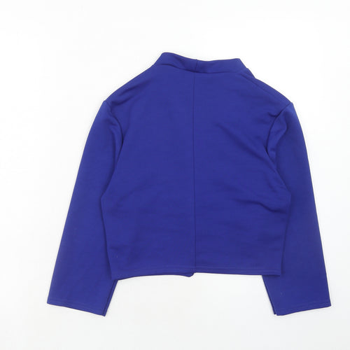 Quiz Womens Blue Jacket Blazer Size 10 Snap