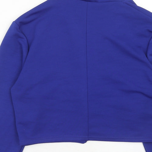 Quiz Womens Blue Jacket Blazer Size 10 Snap