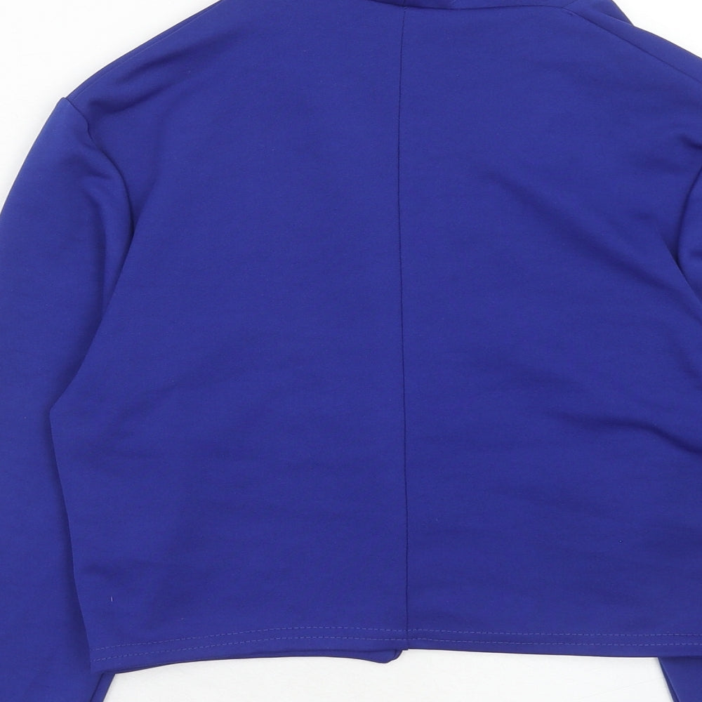 Quiz Womens Blue Jacket Blazer Size 10 Snap