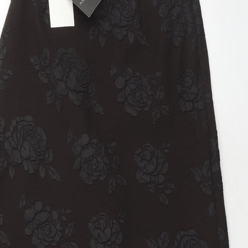 Alex & Co. Womens Brown Floral Polyester Swing Skirt Size 8