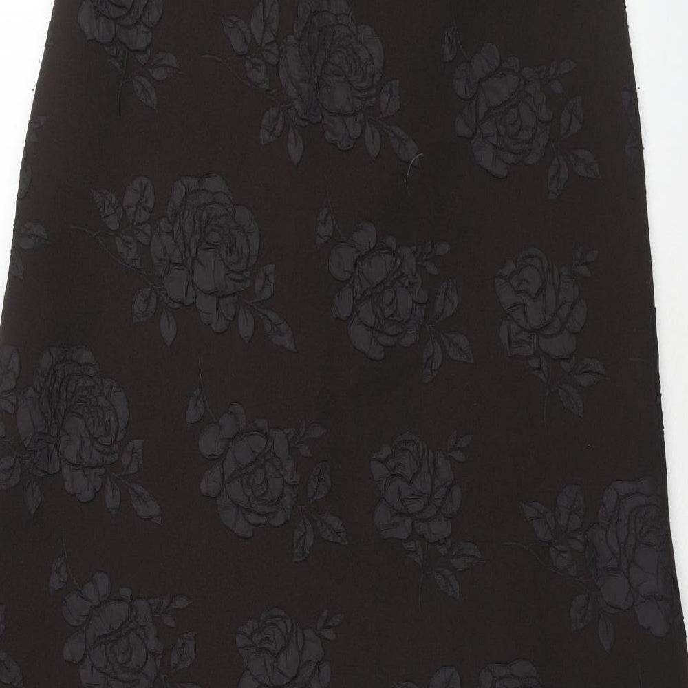 Alex & Co. Womens Brown Floral Polyester Swing Skirt Size 8