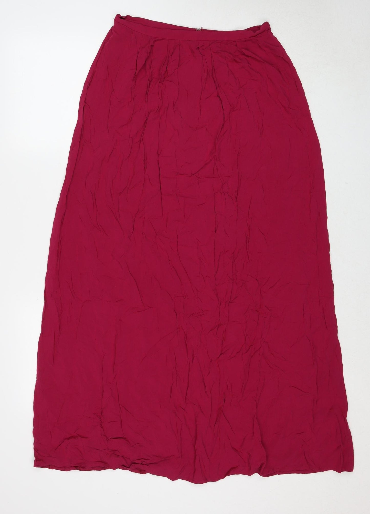 New Look Womens Purple Viscose Peasant Skirt Size 10 Zip