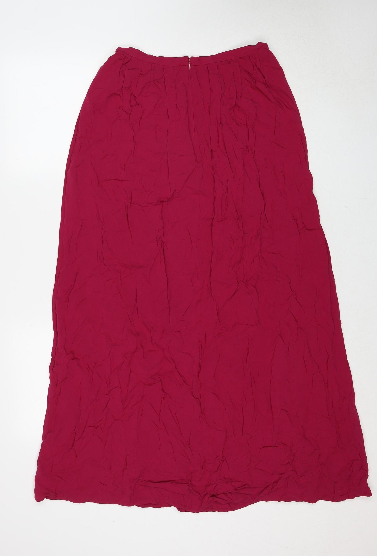 New Look Womens Purple Viscose Peasant Skirt Size 10 Zip