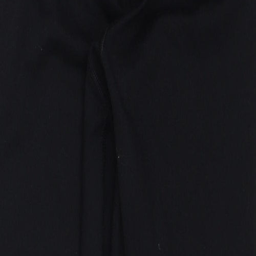 Hurley Womens Black Polyester Cropped Trousers Size S Regular Pullover