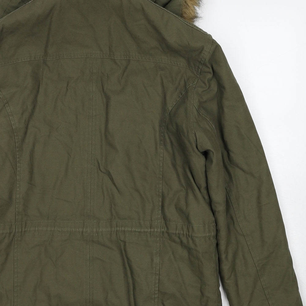 Tokyo Laundry Mens Green Parka Coat Size L Zip