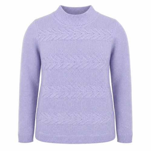 EWM Womens Purple Round Neck Geometric Acrylic Pullover Jumper Size 10 - Size 10-12