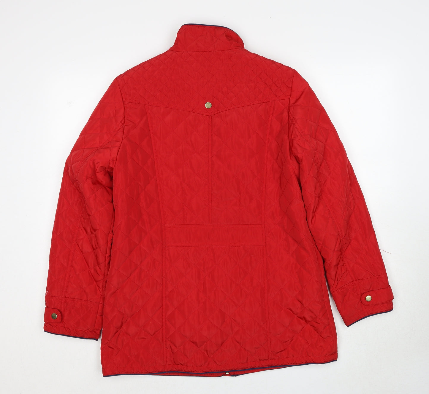 JBC Collection Womens Red Quilted Coat Size 10 Zip