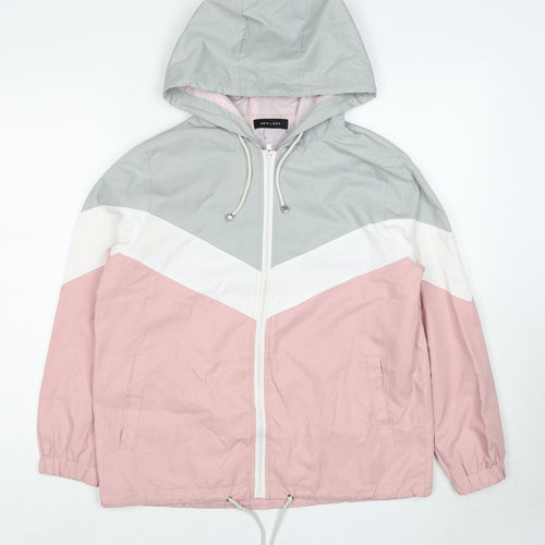 New Look Girls Pink Jacket Size S Zip
