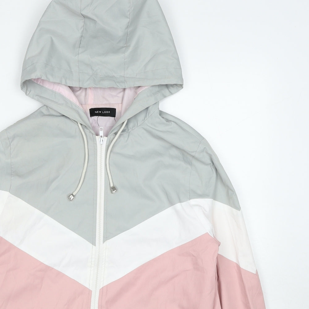 New Look Girls Pink Jacket Size S Zip