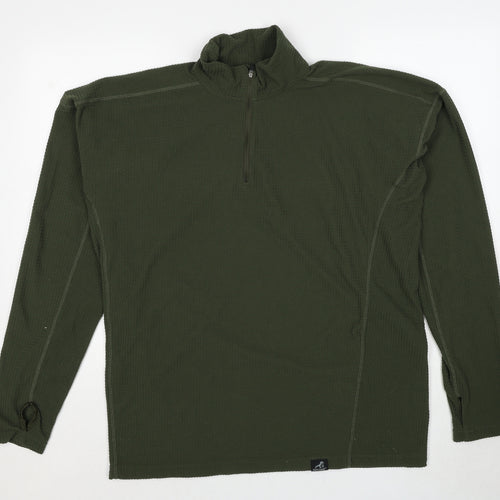 Paramo Mens Green Polyester Pullover Sweatshirt Size XL