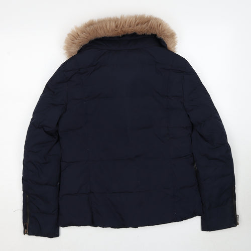 Zara Womens Blue Jacket Size S Zip