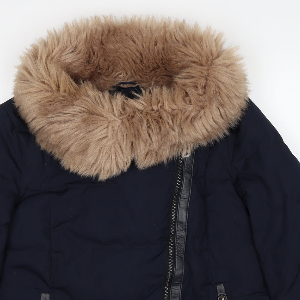Zara Womens Blue Jacket Size S Zip