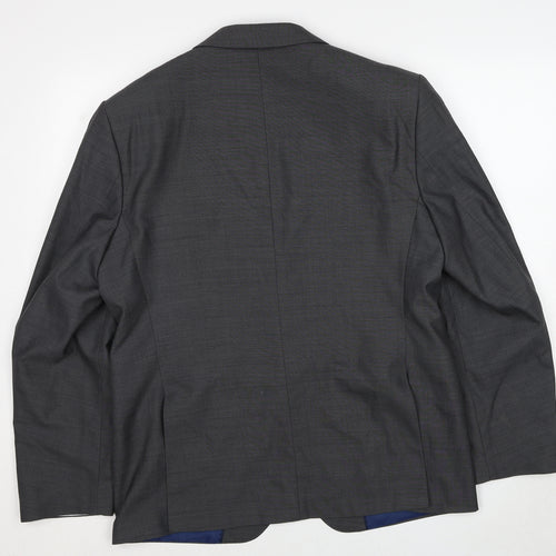 Marks and Spencer Mens Grey Polyester Jacket Suit Jacket Size 42 Regular