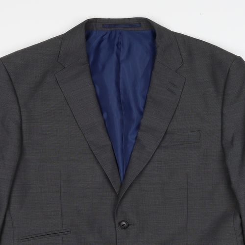 Marks and Spencer Mens Grey Polyester Jacket Suit Jacket Size 42 Regular