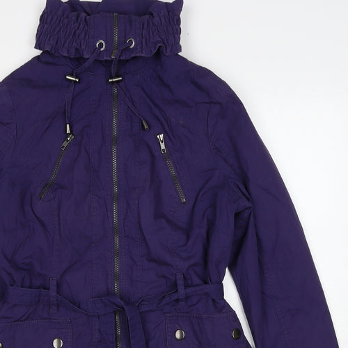 Marks and Spencer Womens Purple Jacket Size 14 Zip