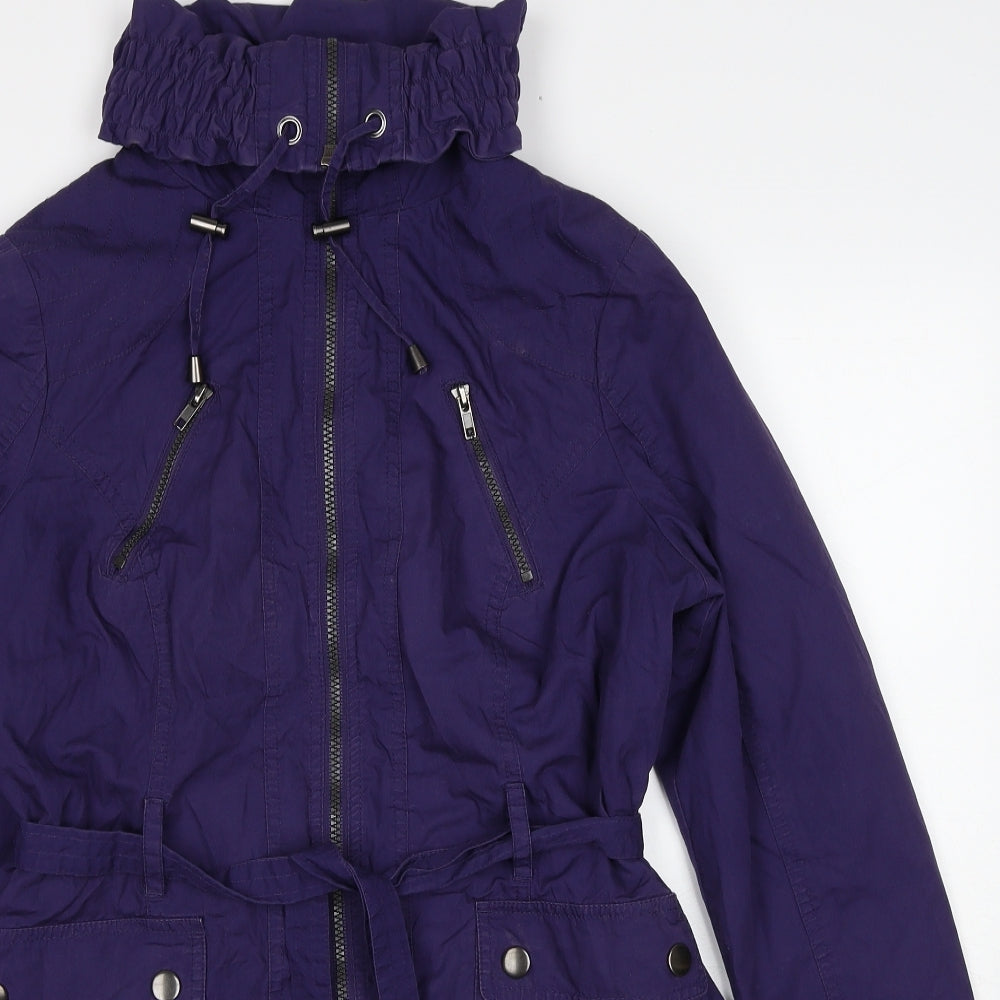 Marks and Spencer Womens Purple Jacket Size 14 Zip