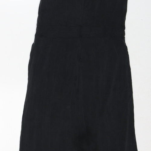 French Connection Womens Black Cupro A-Line Size 10 Round Neck Zip