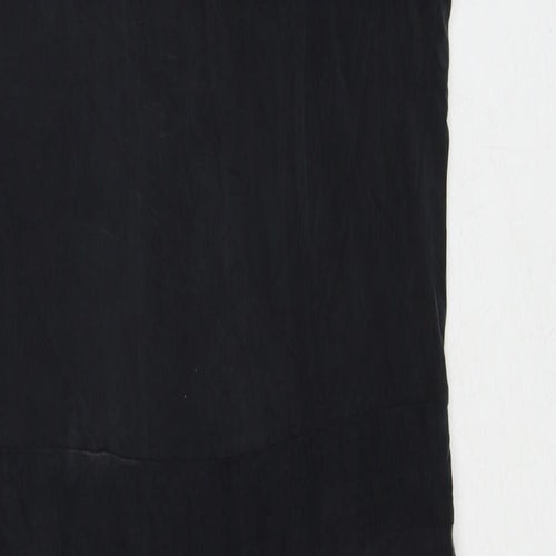 French Connection Womens Black Cupro A-Line Size 10 Round Neck Zip