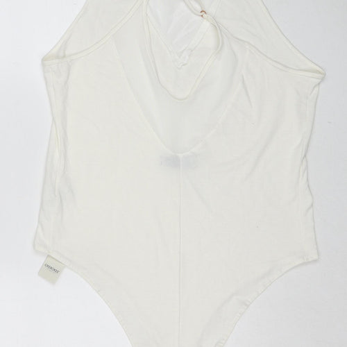 Cherokee Womens White Polyester Bodysuit One-Piece Size 2XL Snap