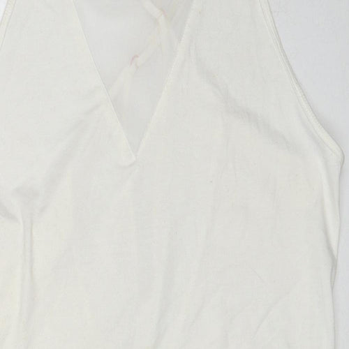 Cherokee Womens White Polyester Bodysuit One-Piece Size 2XL Snap