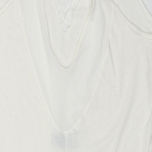 Cherokee Womens White Polyester Bodysuit One-Piece Size 2XL Snap