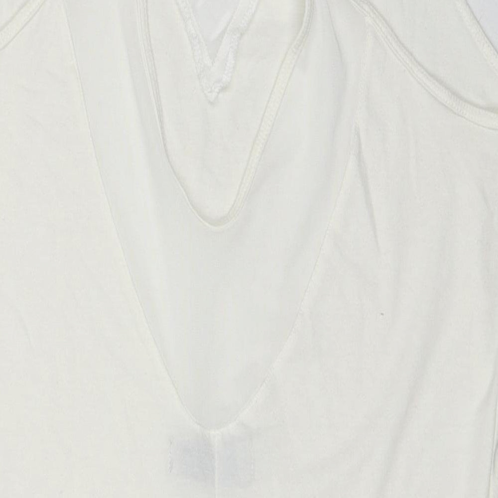 Cherokee Womens White Polyester Bodysuit One-Piece Size 2XL Snap