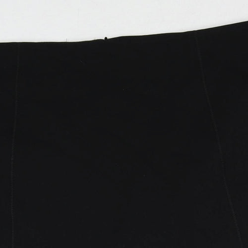 Marks and Spencer Womens Black Polyester A-Line Skirt Size 12 Zip