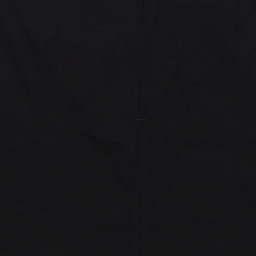 Marks and Spencer Womens Black Polyester A-Line Skirt Size 12 Zip