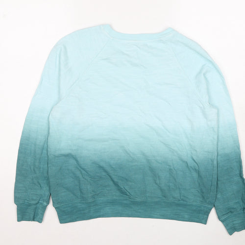 Marks and Spencer Womens Blue Cotton Pullover Sweatshirt Size 12 Pullover - Ombre Effect